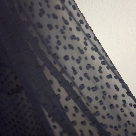 Joseph Ribkoff Vintage Sheer 100% Silk Black Swiss Dot Ruffled Blouse Size L* - Picture 5 of 6